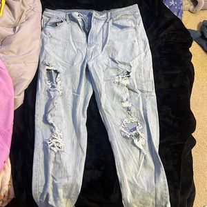 Size 14 ripped mom jeans